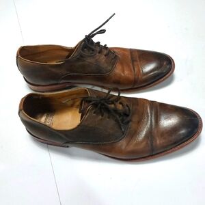 WARFIELD & GRANT Men's Tan Oxford Dress Shoe Leather Size US10